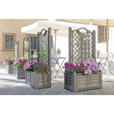 Bama fioriera separe bloemenbak 80x42.5x150 cm grijs