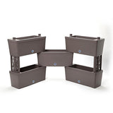 Bama brick koppelbare plantenbakken 75l 59x23x27 cm 5 stuks antraciet