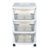 Bama insieme ladesysteem met wieltjes 3 laden 36x40x62 cm wit transparant