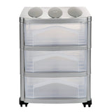 Bama big hobby ladesysteem met 3 laden 30x30x40 cm zilver wit