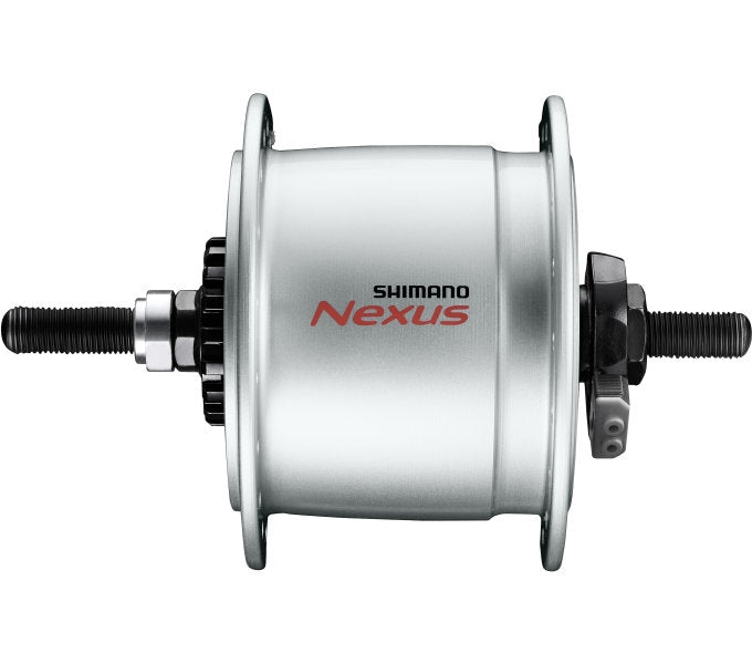 Shimano naafdynamo nexus dh-c6000-3r 3 watt 36 gaats - rollerbrakes - zilver