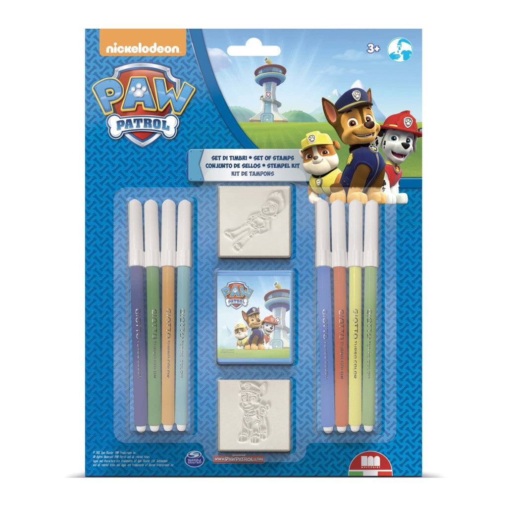 Multiprint paw patrol kleur- en stempelset 11-delig