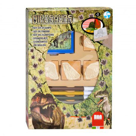 Basic stempeldoos dino + viltstiften