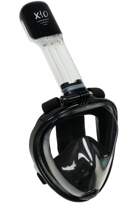X10 snorkelmasker - duikbril - snorkel - snorkelset - full face masker - volwassenen - zwart - l xl