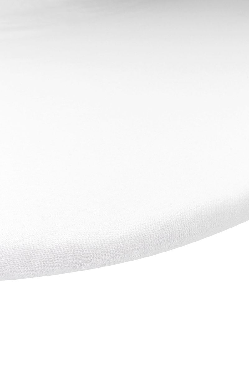 Meyco baby uni hoeslaken boxmatras - white - rond 90 95cm