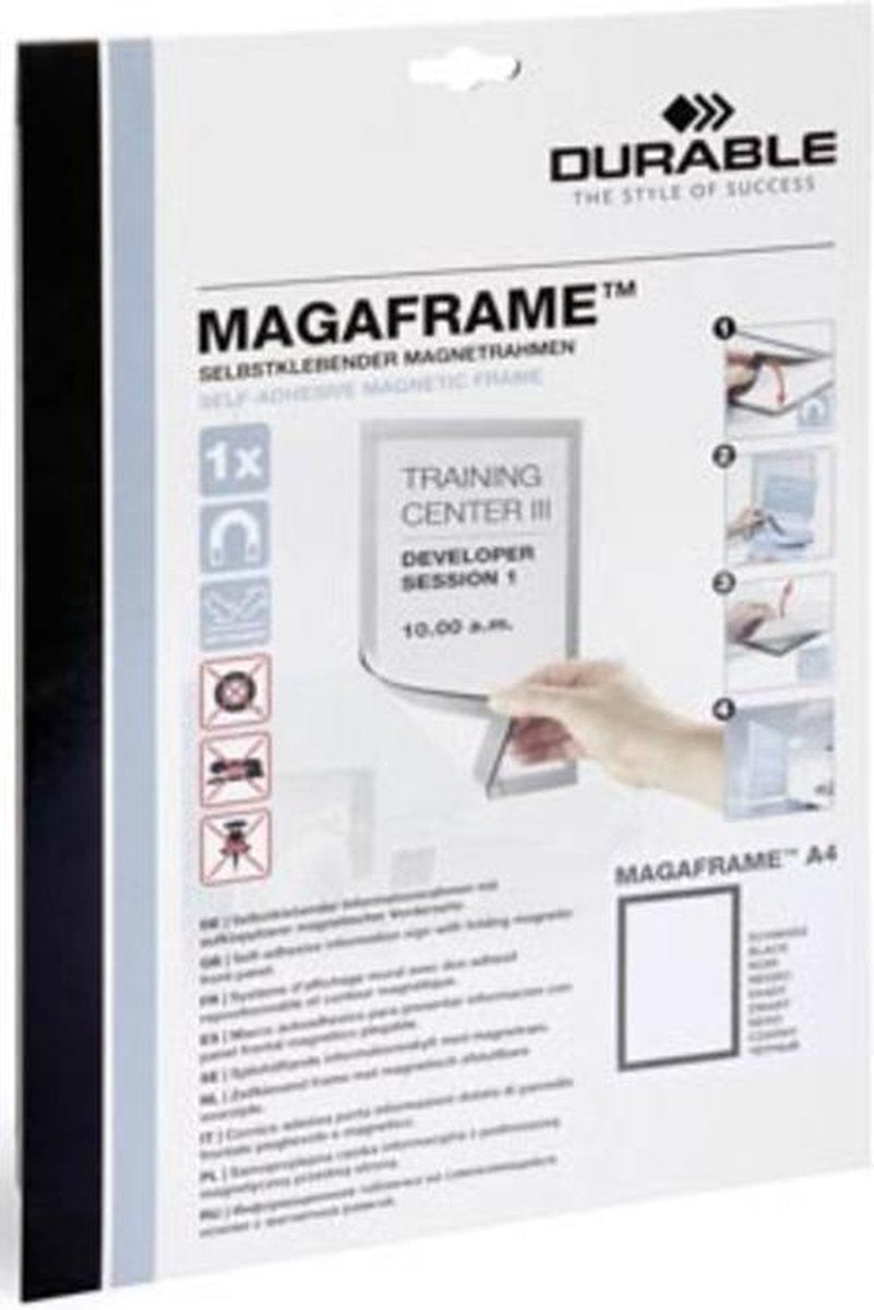 Durable duraframe a4 zwart | in ophangbare etui