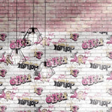 Noordwand noordwand behang urban friends coffee bricks roze en wit