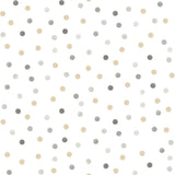 Noordwand Noordwand Behang baby Confetti Dots wit grijs beige