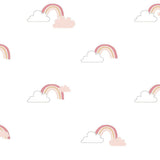 Noordwand behang mondo baby rainbows wit en roze