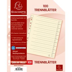 Scheidingsbladen exacompta crème