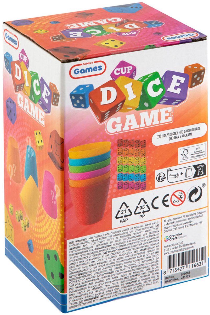 Creative craft group grafix dobbel beker spel