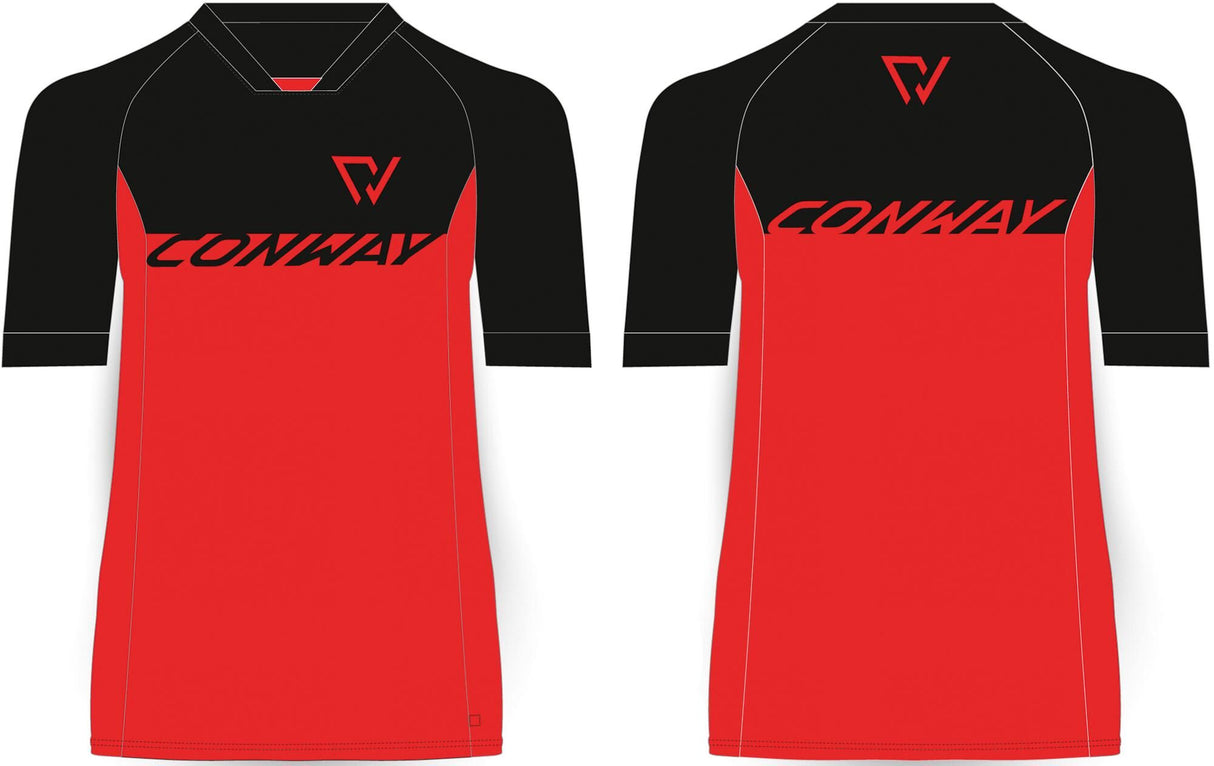 Conway shirt met korte mouwen trail jersey ss trail jersey ss size l black red