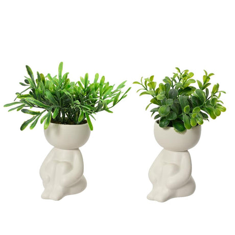 Decoris kunstplant in pot lichaam h16cm