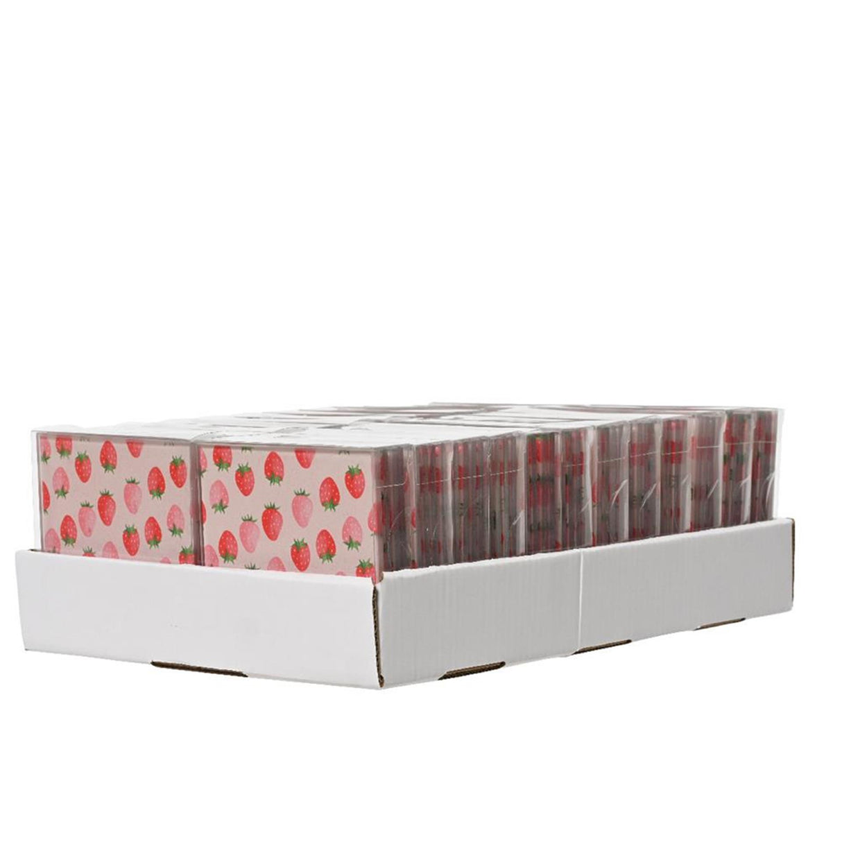 Decoris onderzetter aardbei glas 9x9cm