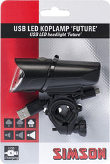 koplamp Future USB led oplaadbaar zwart