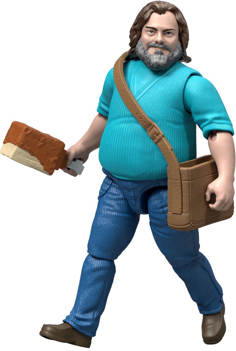 Minecraft mattel a movie action figure steve – 10 cm actiefiguur met zwaard en tas