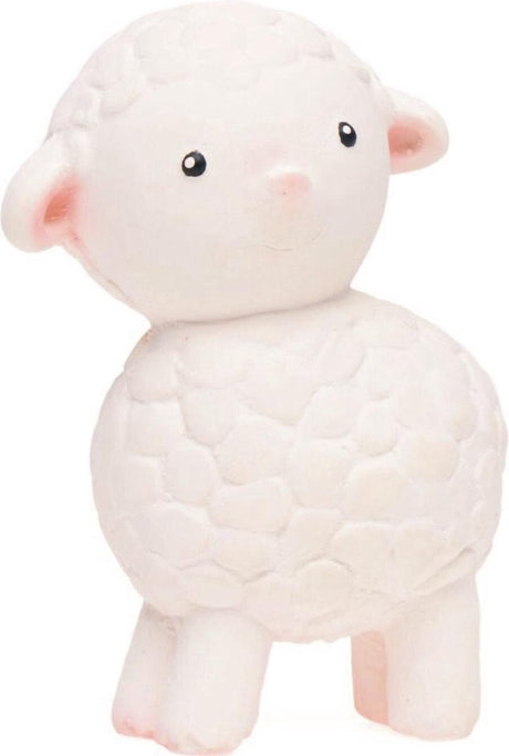 Lanco toys lanco rubberen bijtspeeltje - lammetje - wit