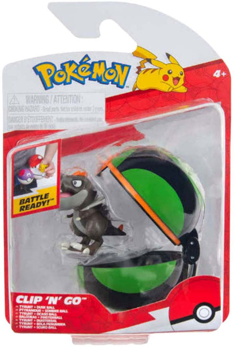 Jazwares pokémon clip 'n' go tyrunt dusk ball