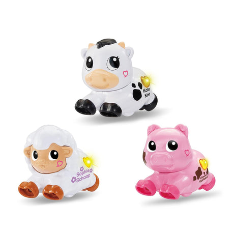 Vtech speelgoed dieren trio - rol en dol dieren set multicolor.