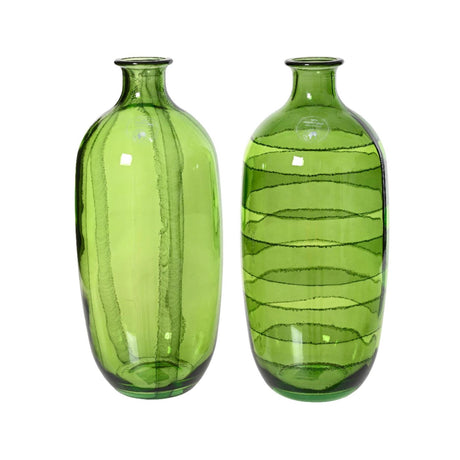 Decoris vaas recycled glas h31cm groen