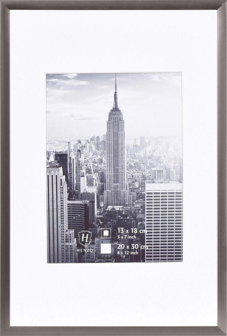 Henzo fotolijst - - manhattan - fotomaat 20x30 cm - donkergrijs