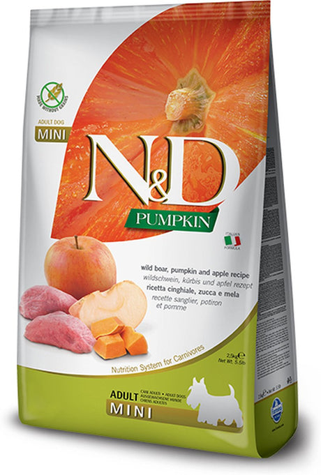 N d farmina gf pumpkin dog boar apple adult mini 2,5kg