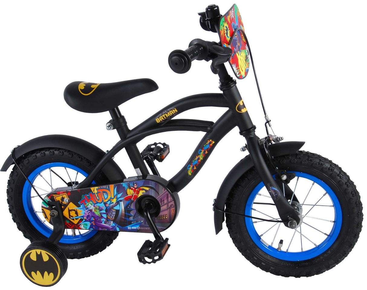 Kinderfiets 12 Batman - zwart geel