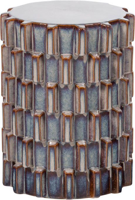 Woood axu decoratieve bijzettafel - keramiek - grijsblauw - 45x35x35