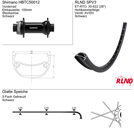 Roland voorwiel spv3 28 30-622 32g ta hbtc500 zw zw
