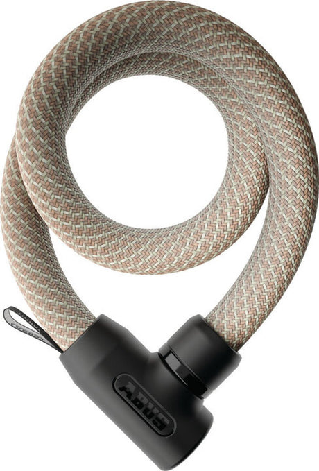 Abus fietsslot textiel-kettingslot - yarnit™ 4004k - security level 7 - beige - 110 cm - geschikt voor elektrische fietsen en stadsfietsen - lichtgewicht - slechts 0,88 kg