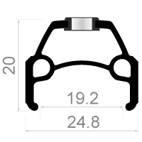 Rodi Voorwiel Connect 28 622*19 met snelspanner en RVS spaken zilver