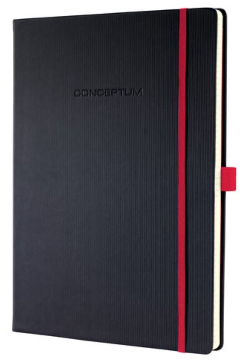 Sigel notitieboek - conceptum red edition - a5 - zwart - hardcover - 194 pagina's - 80 grams - lijn - si-co663
