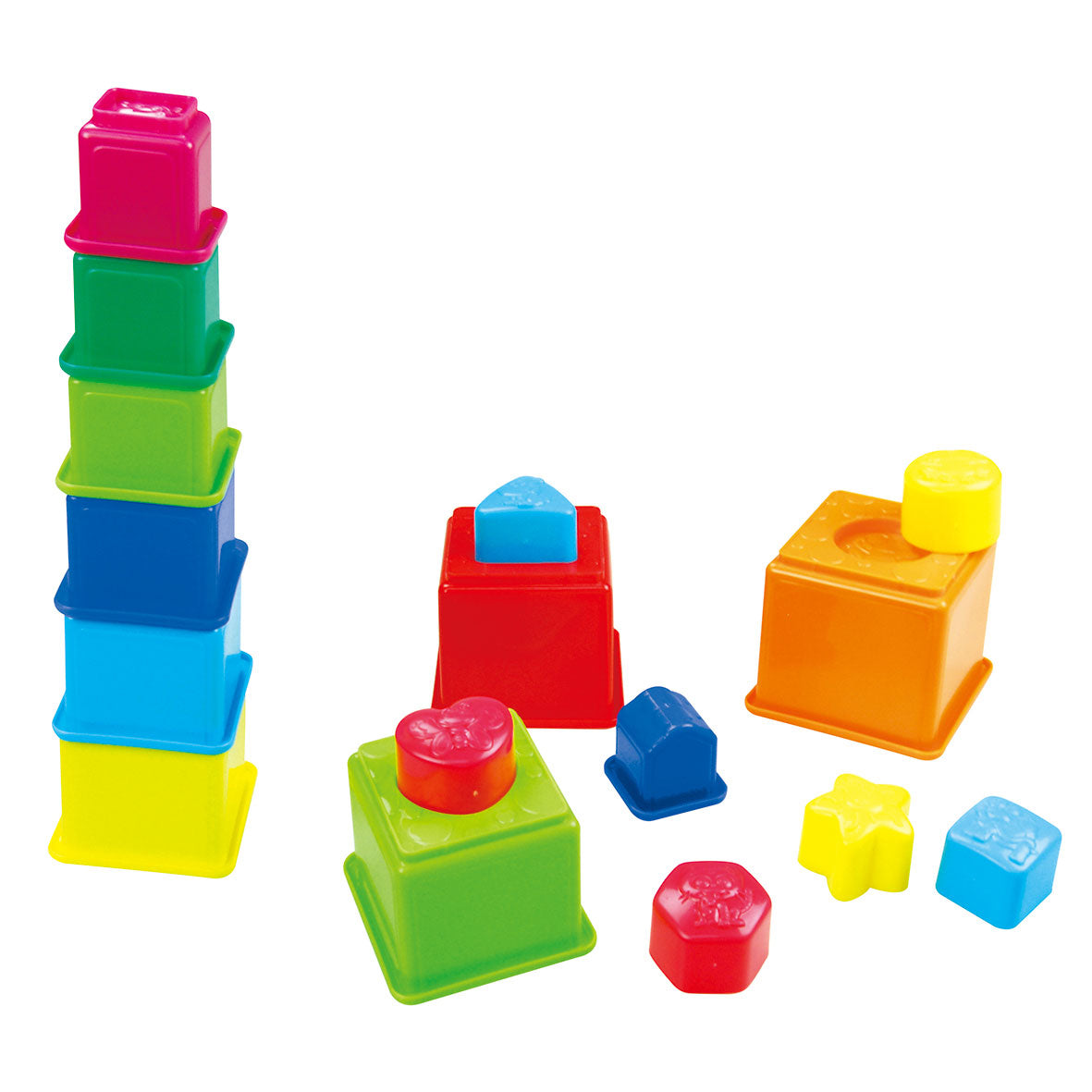 Playgo sorteer en leer stapelblokken