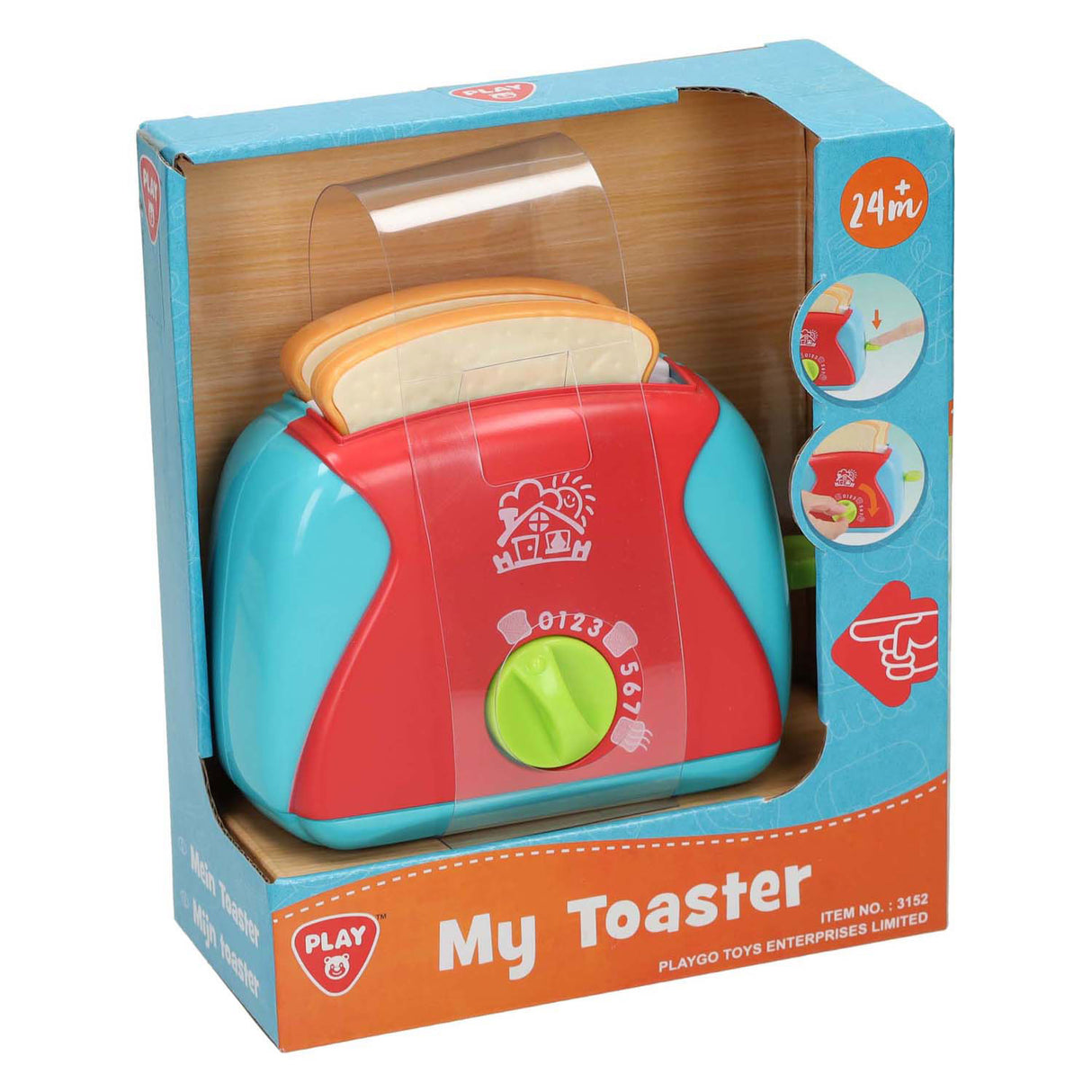 Playgo broodrooster afmeting artikel: 12 x 5 x 5 cm