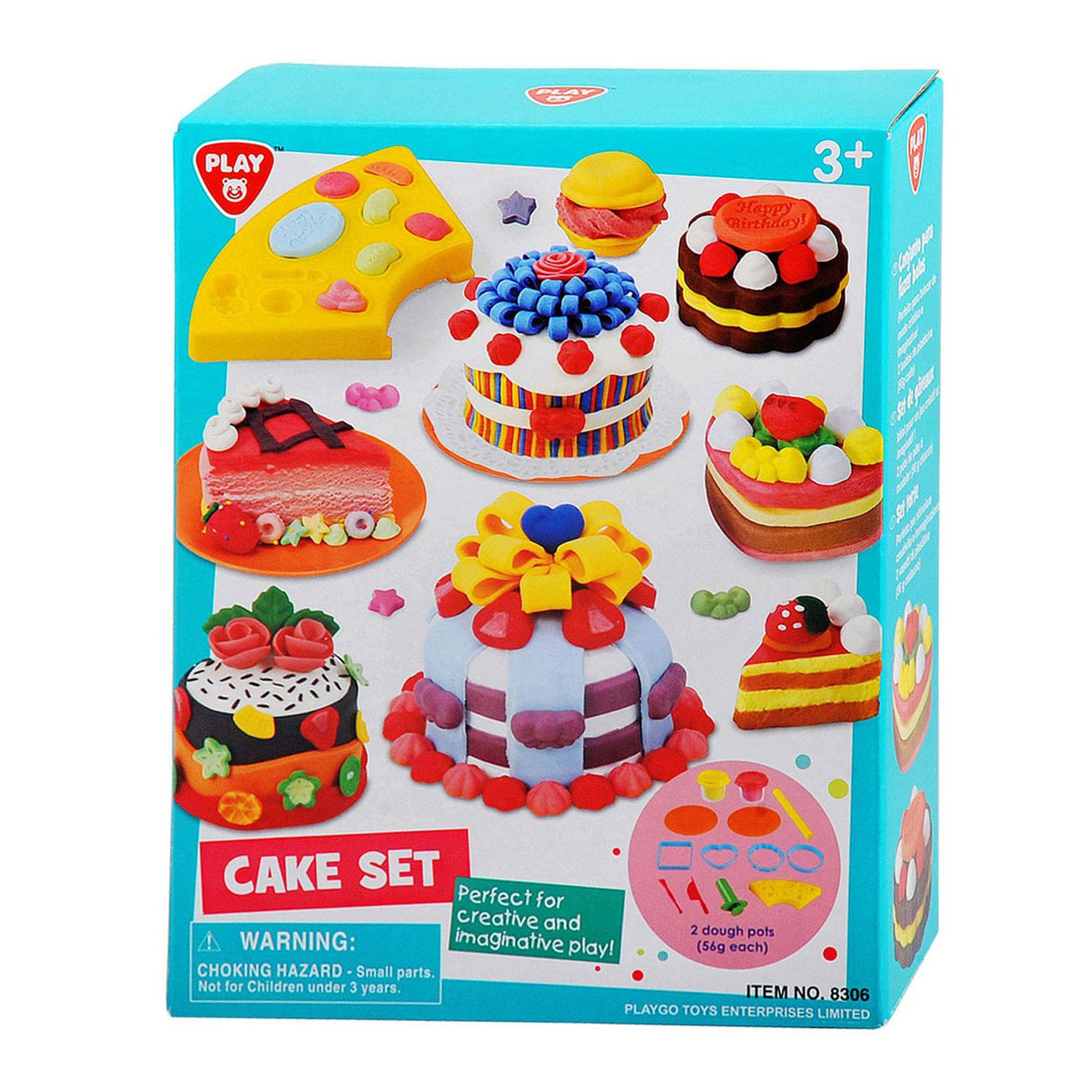 Playgo kleiset gebakjes - 2 kleipotjes