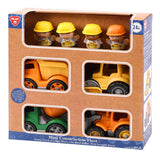 Playgo mini constructie voertuigen met figuren speelset - 8dlg.