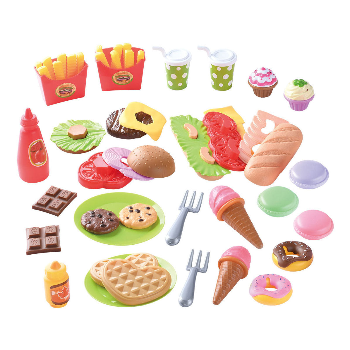 Play Speelgoed Eten Lunch en Snacks Speelset, 60dlg.