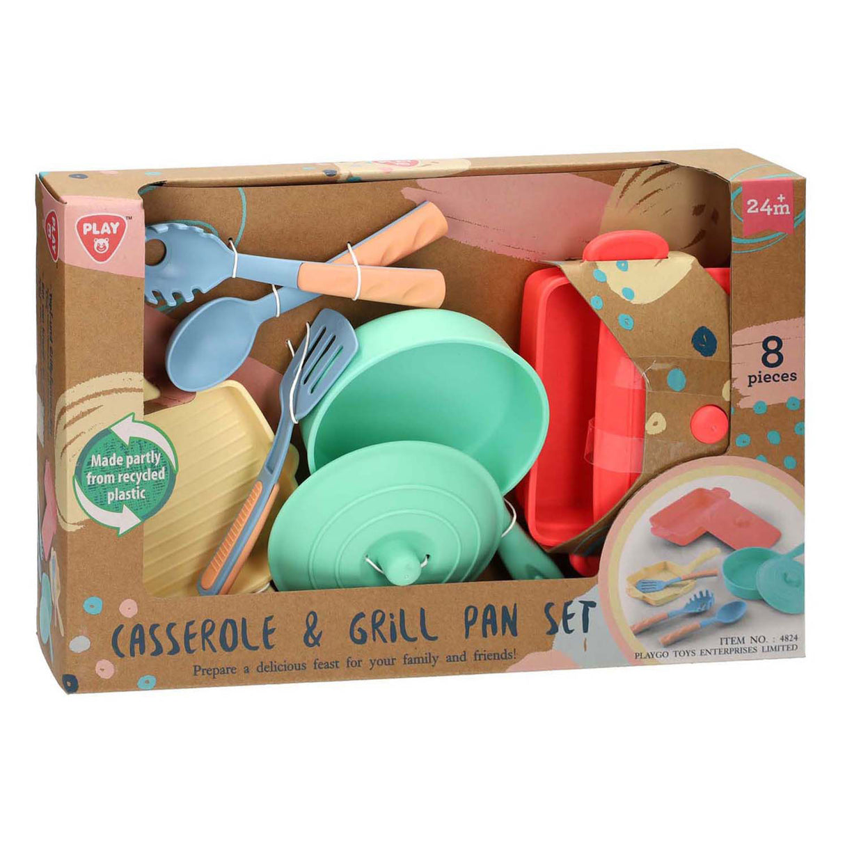 Playgo braadpan en grillpan speelset - 8dlg.