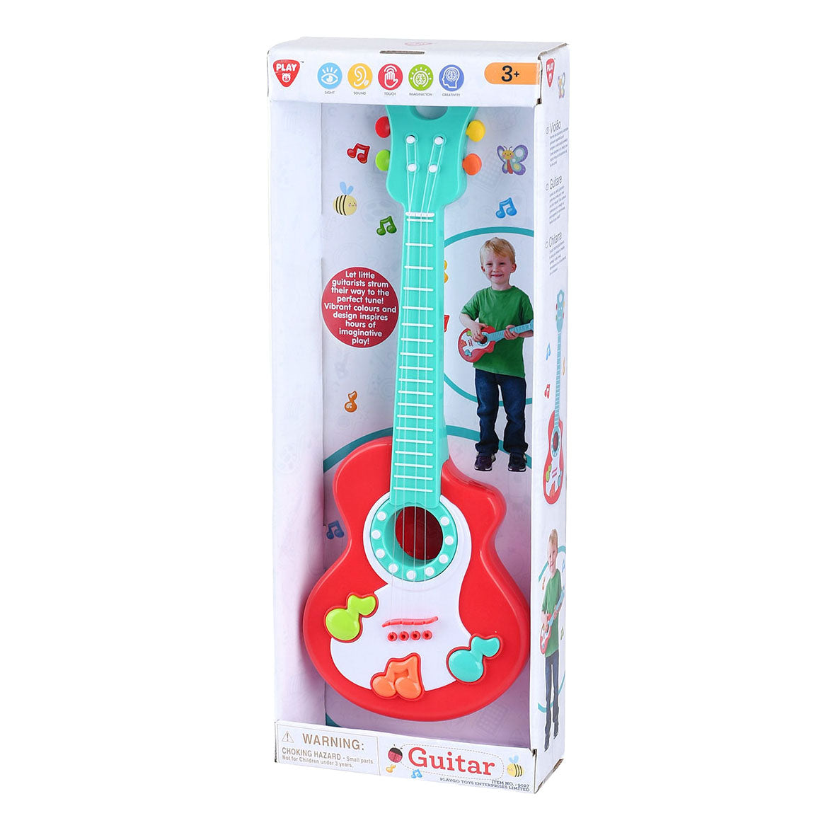 Play Gitaar met Muzieknoten Rood