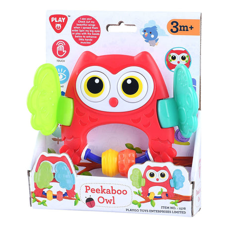 Play Peekaboo Uil Rammelaar Rood