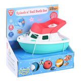 Playgo badspeelgoed boot met spuitfiguurtjes voor sensorisch spel.