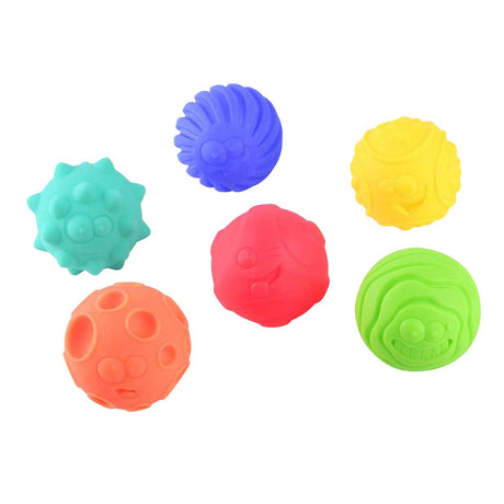 Playgo sensorische speelballen - kleurrijke textuurballen 6 stuks.