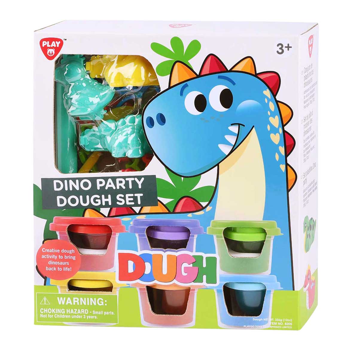 Playgo dino feest kleiset - 6 kleipotjes