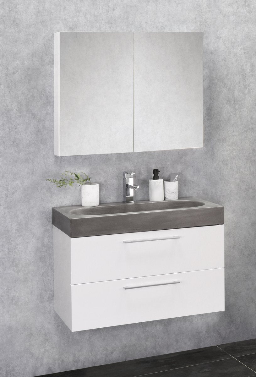 Differnz somero spiegelkast fsc 60 cm hoogglans wit