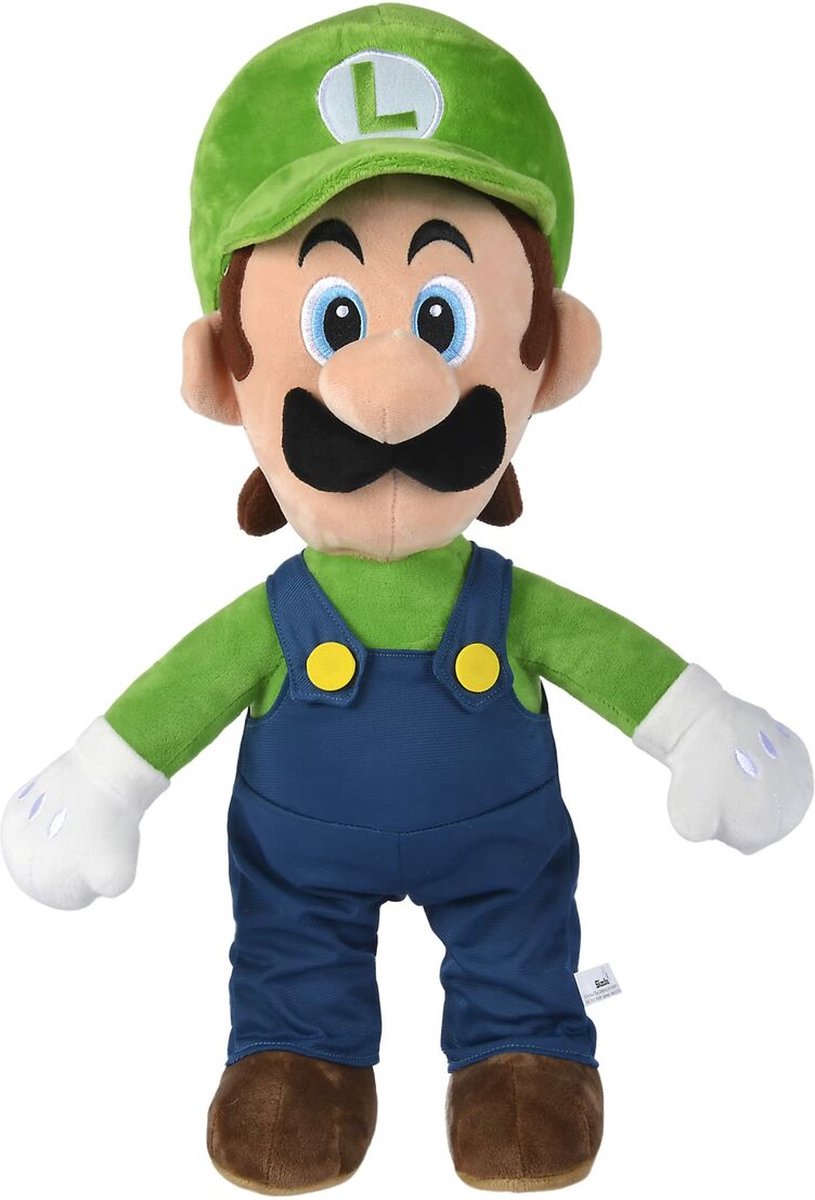 Nicotoy 2 x super mario luigi blauw groen 50 cm