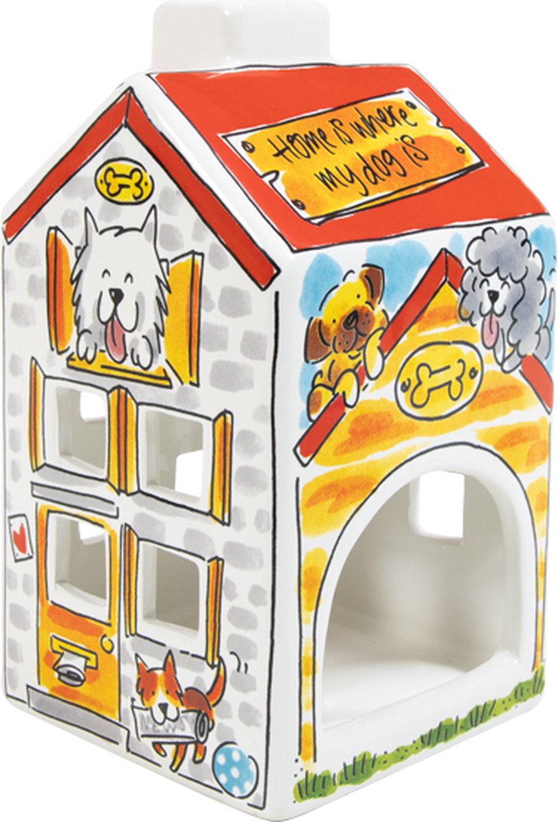 Blond amsterdam lichthuisje hond