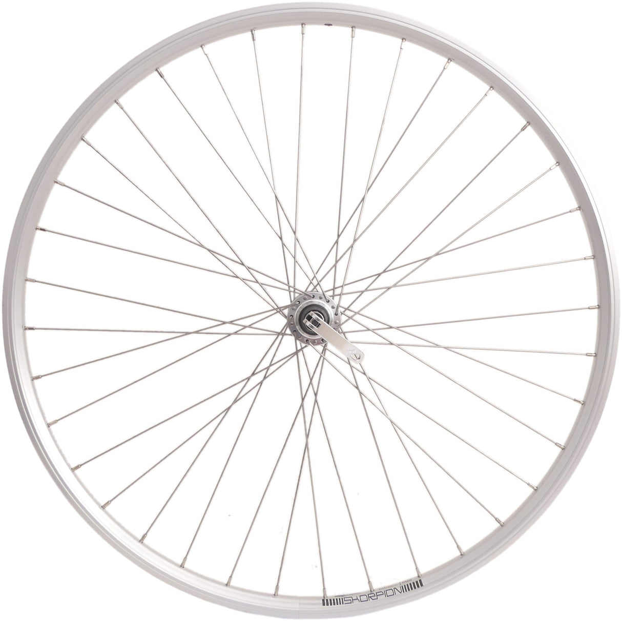 Rodi achterwiel 28 inch 622x19 - skorpion - 36 gaats fm32 - 8 9 speed naaf + qr - zilver