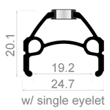 Rodi Velg Skorpion 26 559 x 19C 36 gaats spaak 14 zwart