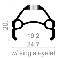 Rodi Velg Skorpion 26 559 x 19C 36 gaats spaak 14 zwart