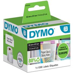 Dymo etiket 57x32mm multifunctioneel verwijderbaar